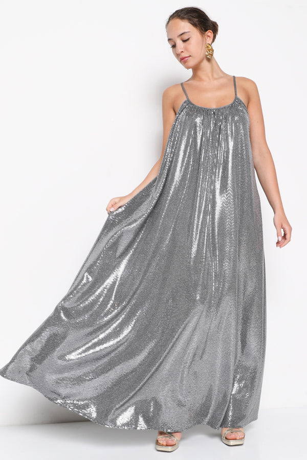 Zivaza Glitter Festival grey dress