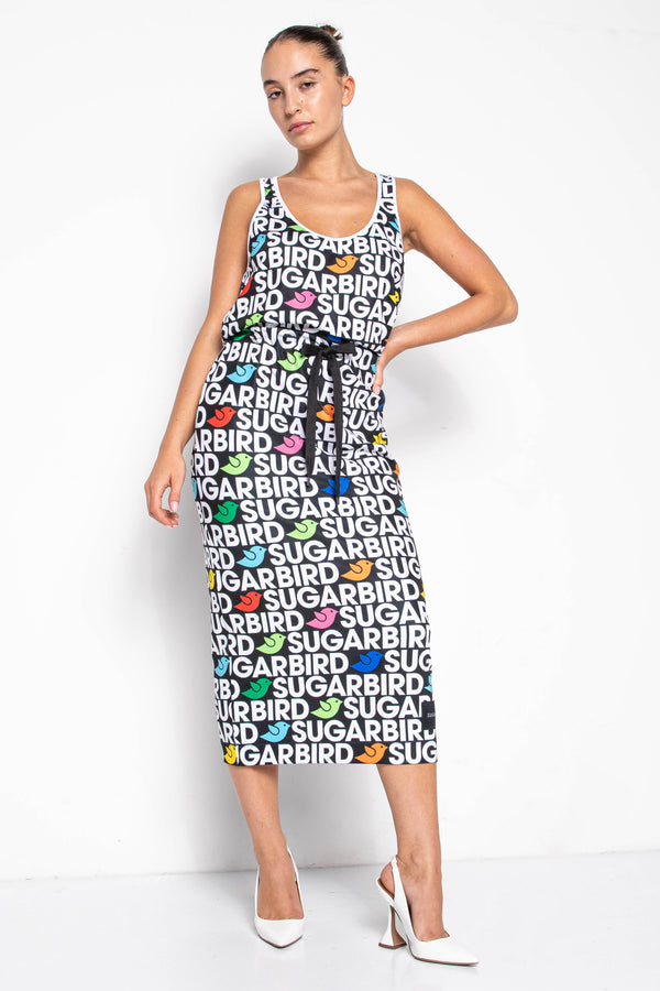 Gurilly-Glitty ColorBird Monogram dress