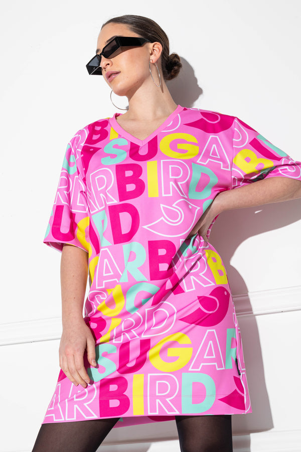 TorresV Bird Of Color pink tunic