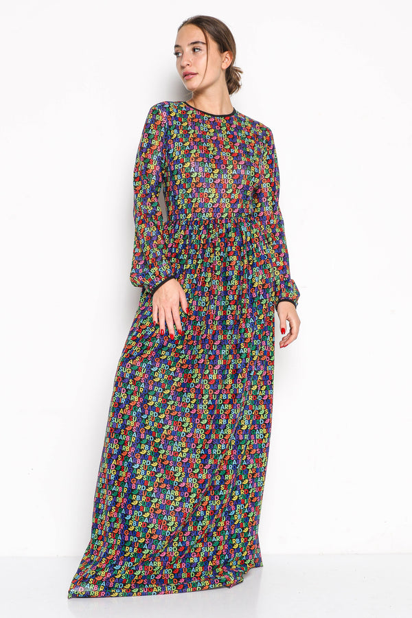 Inilla  Maxi Color Monogram dress