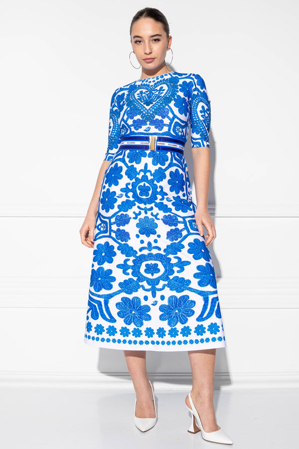 Tilla Kalotaszeg Blue dress